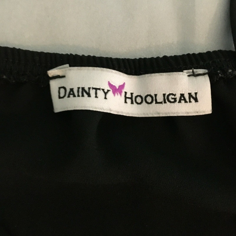Dainty Hooligan Shirt‎ Womens S Black Wrap Front Cami Tank Top Adjustable Straps - Picture 5 of 8